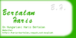 bertalan haris business card